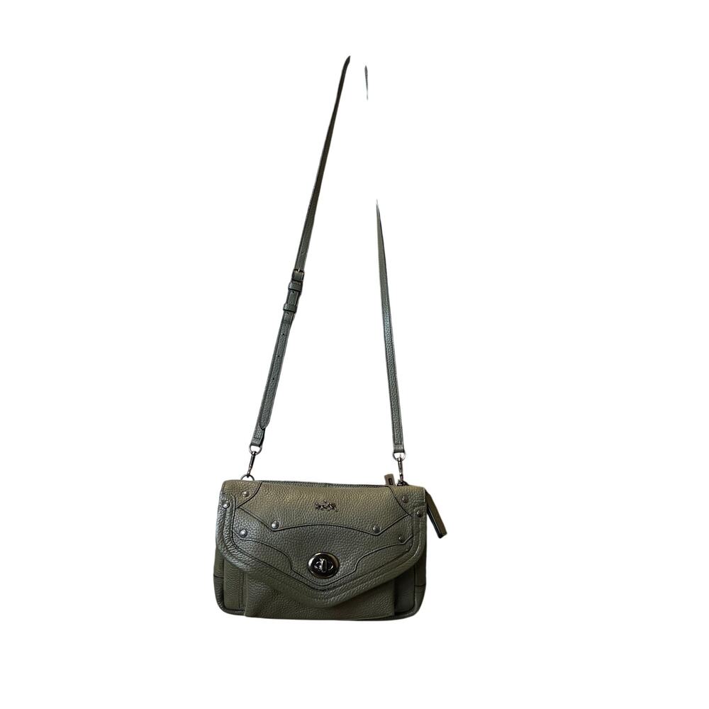 Coach Rhyder Leather Crossbody Bag olive green